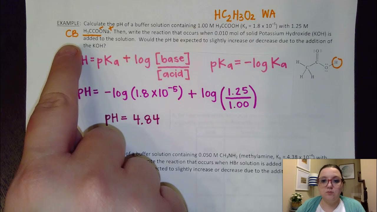 AP Chem U8 Buffer Calculations Using HendersonHasselbalch Equation