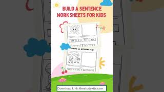 Build a Sentence Worksheets for Kids   Sentence Building Activities for Early Learners