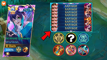 GLOBAL WANWAN NEW BEST EMBLEM AND BUILD 2025!! UNLI-SAVAGE! (no death! no edit/cut gameplay)