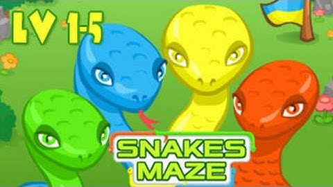 Snakes Maze Walkthrough Level 1-5 （Html5）