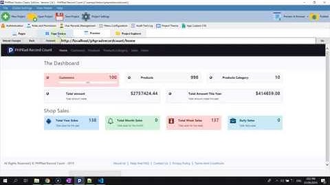 Creating Record Count Components in PHPRad Studio | Low Code