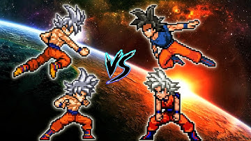 WOW Goku MUI DBFZ OP & Goku MUI ( Bog) VS Goku TP OP(All Form) & Goku DBS 3.5 OP in Jump Force Mugen