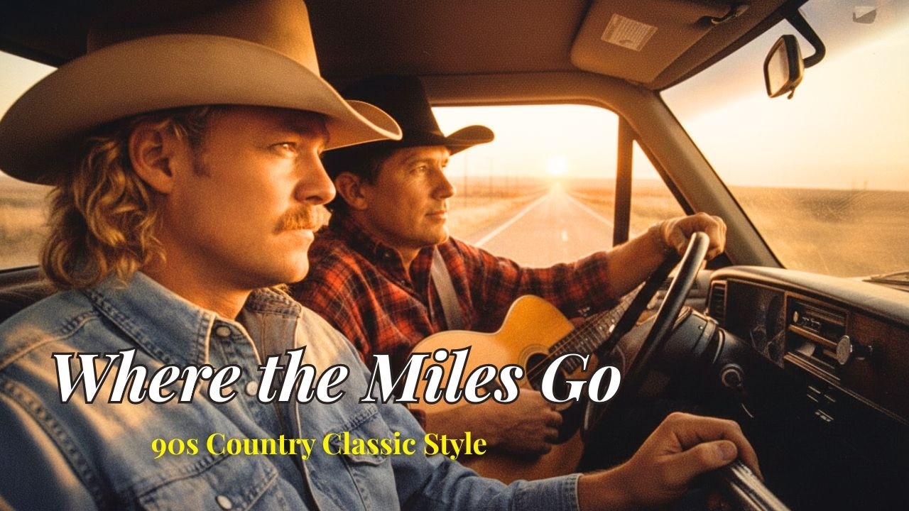 Where the Miles Go | Country Classic Style  George Strait & Alan Jackson -  Long Highway at Sunset