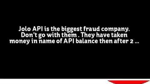 Jolo.in and Joloapi.com fraud company (www.jolo.in and www.joloapi.com)