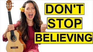 Don't Stop Believing Ukulele Tutorial with Fingerpicking and Play Along