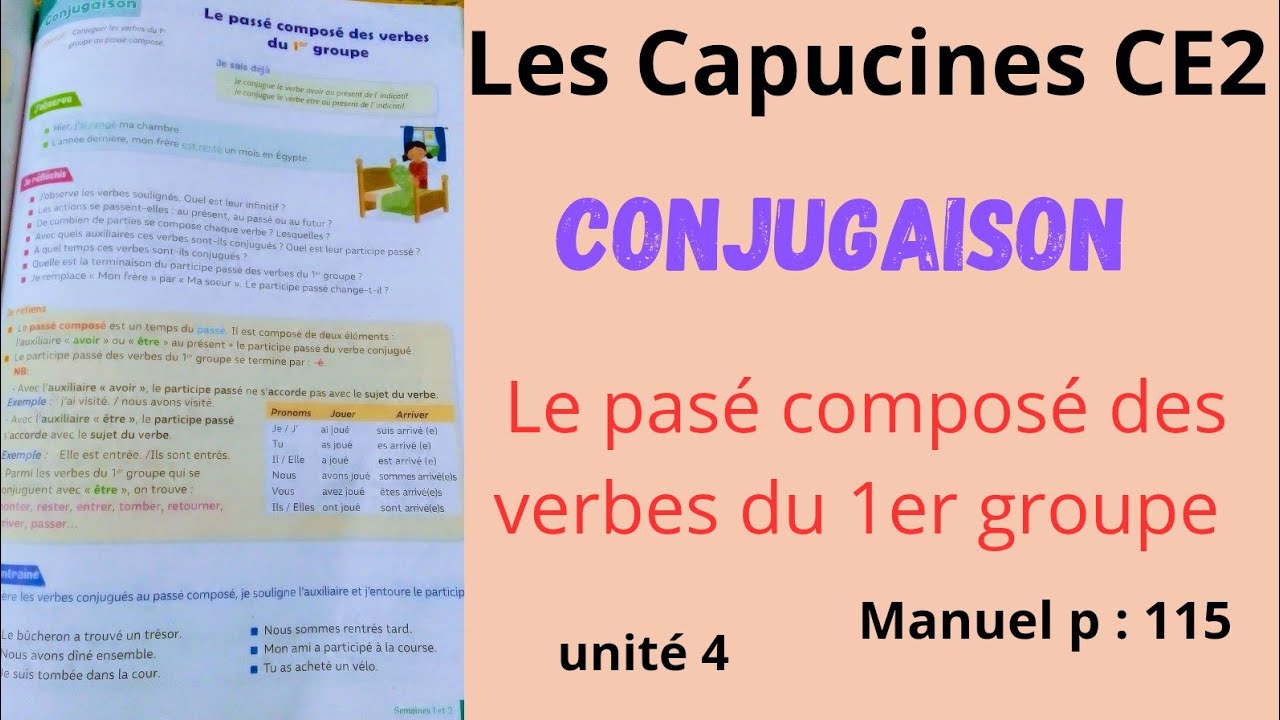 Les capucines français CE2 : Conjugaison : Le passé composé des verbes