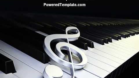 Music Key PowerPoint Template by PoweredTemplate.com