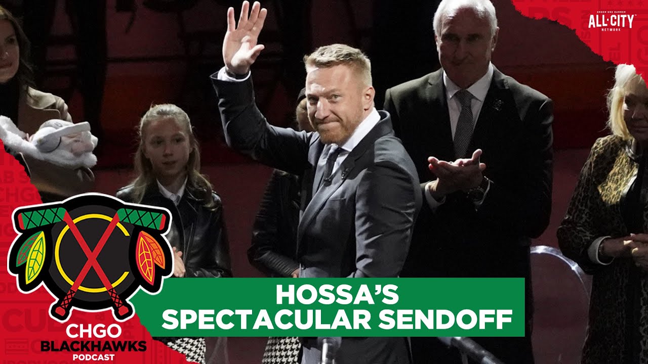 Blackhawks legend Marian Hossa addresses Blackhawks fans at