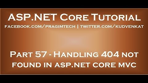 Afhandeling 404 niet gevonden in asp net core mvc