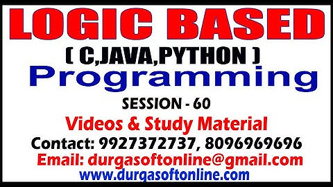 Logic Based Programming Videos and Materials | Session - 60 | Prakash Sir