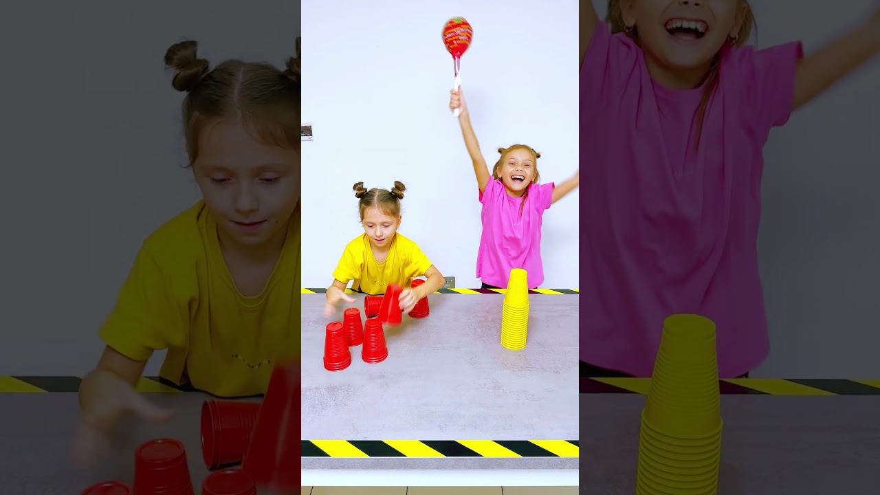 Best cup race Game is too exciting #shorts  Eva Alisa Family Shorts