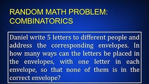 Random Math Problem: Combinatorics
