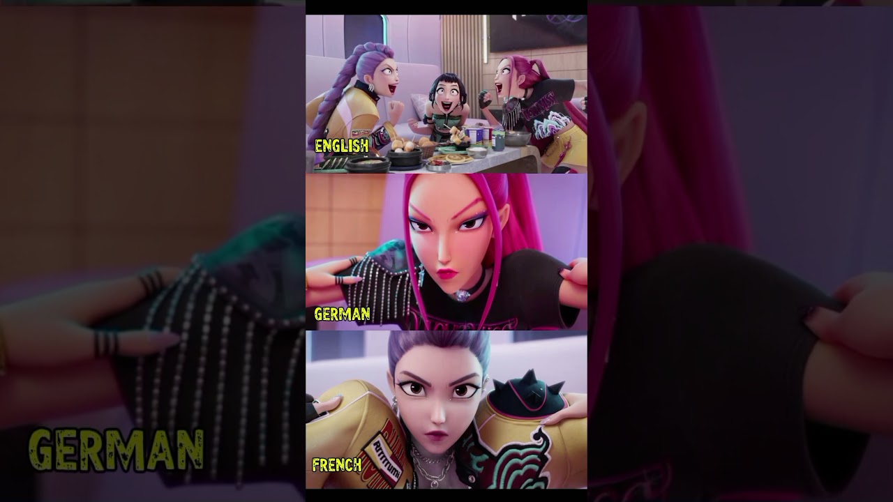 😲For the Fans” Scene in English, German, French Languages | K-Pop Demon Hunters Multilingual Moment