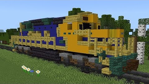 Minecraft 2nd Generation Santa Fe “Snoot Nose” SD40-2 EMD Locomotive Tutorial