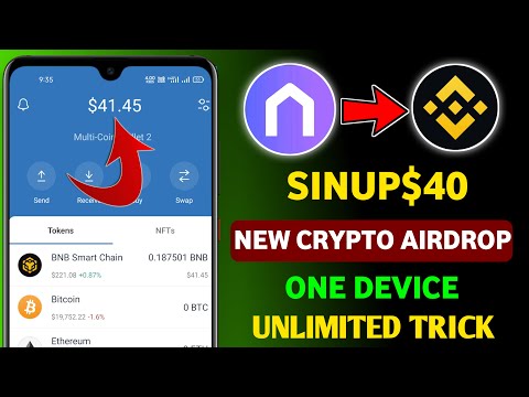 Crypto Airdrop Today SinUp$40 INSTANT | One Device Unlimited Trick | New Crypto Airdrop |Crypto Loot