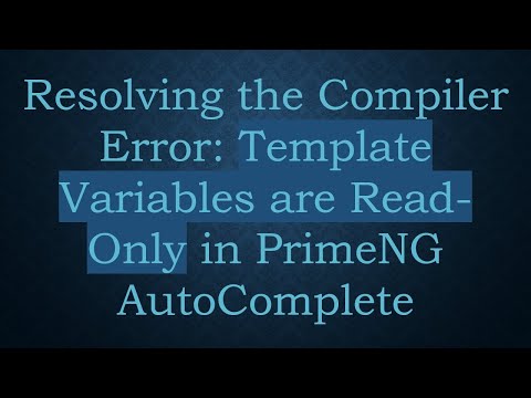 Resolving the Compiler