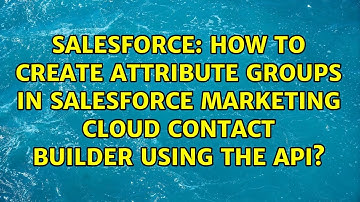 How to Create Attribute Groups in Salesforce Marketing Cloud Contact Builder using the API?