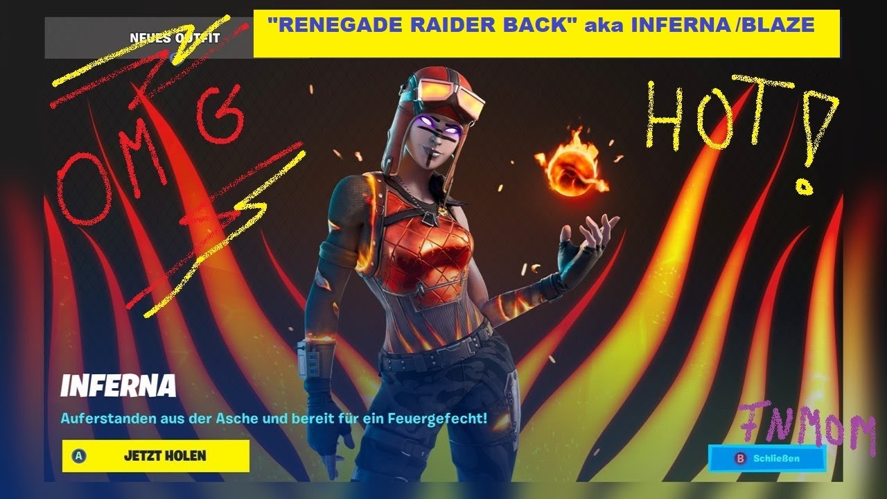 MOLTEN RENEGADE RAIDER 💥 Sooooo hot 🔥 Fortnite Item Shop ...