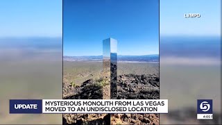 Shiny monolith removed from mountains outside Las Vegas screenshot 5