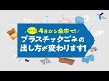 プラスチックごみの出し方が変わります！４月から、ついに全市でスタート！