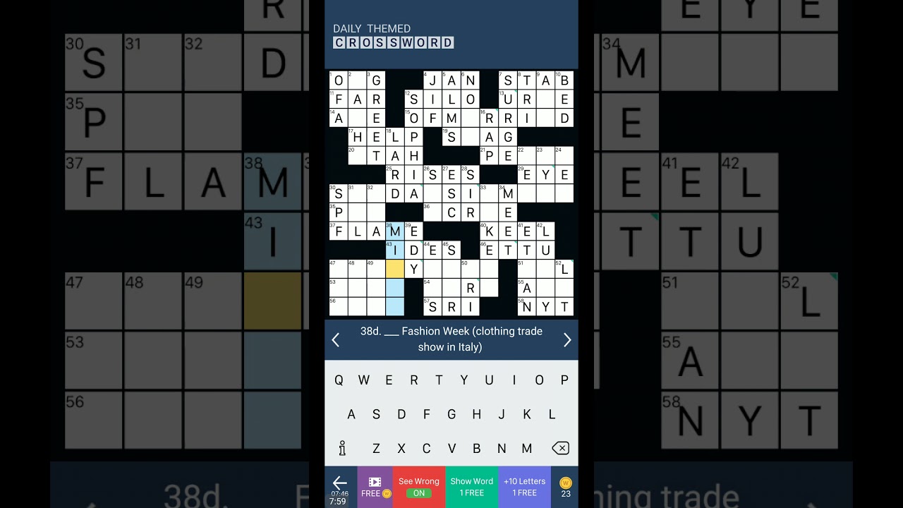 Interior Designers Forte Daily Themed Crossword 