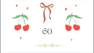 Cute Aesthetic Red Bow and Cherry 60 Second Timer