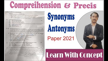CSS-2021 English abstract nad arrangement Paper| SYNONYMS & ANTONYMS asked| Objectives| Synonyms