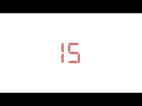 15-Second Timer | Red Digital On White Background