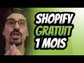 Comment avoir shopify gratuit pendant 1 mois