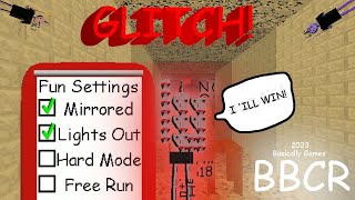 Baldi's Basics Classic Remastered Glitch Style Mirrored+Lights Out Fun Settings