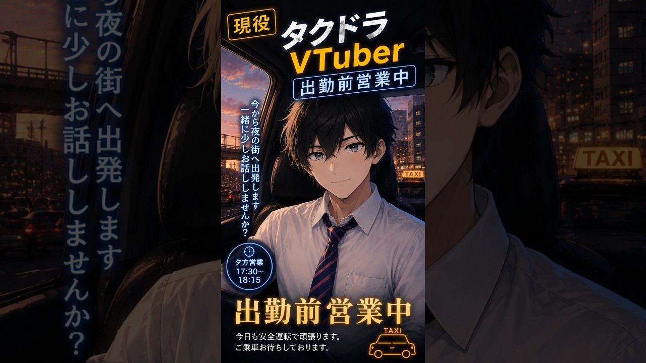 【#縦型配信】第35回夜のタクシーラジオ 出勤前に少しだけ|#雑談 #新人Vtuber