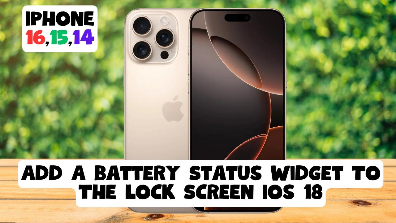 How to Add A Battery Status Widget To The Lock Screen ios 18 iPhone 16 ...