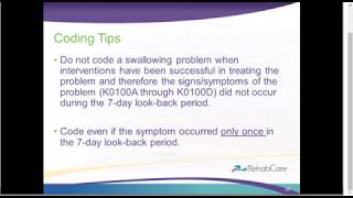 MDS one time dysphagia symptom PDPM