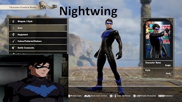 Nightwing Character Creation Guide Soulcalibur 6