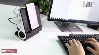 AZPEN D100 Qi Wireless Charger HiFi Speaker - Gearbest.com