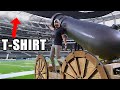 World's Largest T-Shirt Cannon (shoots through the roof)