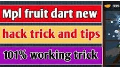 Mpl Pro fruit dart combo trick mpl mod apk