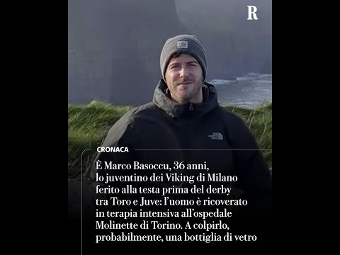 Video È ricoverato al Molinette di Torino il tifoso colpito alla testa prima del derby