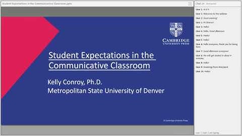 Student Expectations in the Communicative Classroom