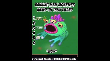 Ranking #msm monsters based on their island #shorts creds