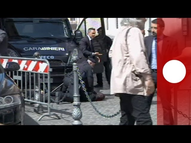 Police shot as Italy swears in new government