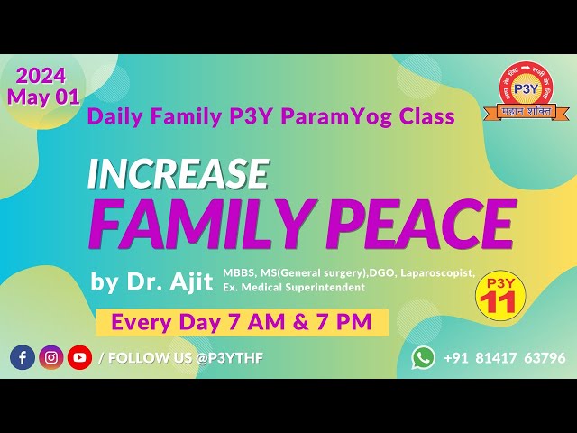 Daily P3Y Online ParamYog Class  | 7 AM | 2024/05/01 | Wednesday | Dr. Ajit