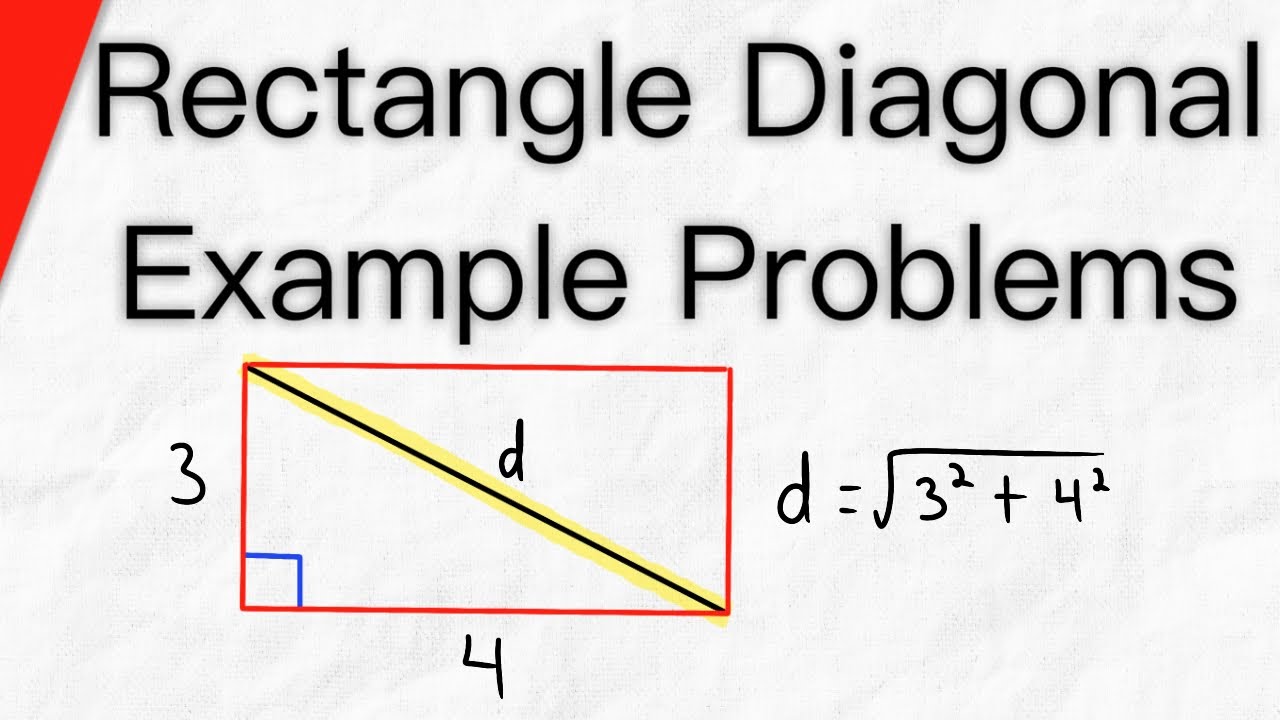 How to Find the Diagonal Length of a Rectangle - YouTube