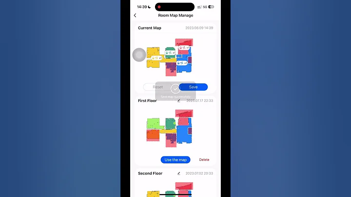 lubluelu Robot Vacuum APP - How to save a new map