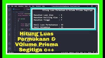 Menghitung Luas Permukaan dan Volume Prisma Segitiga c++