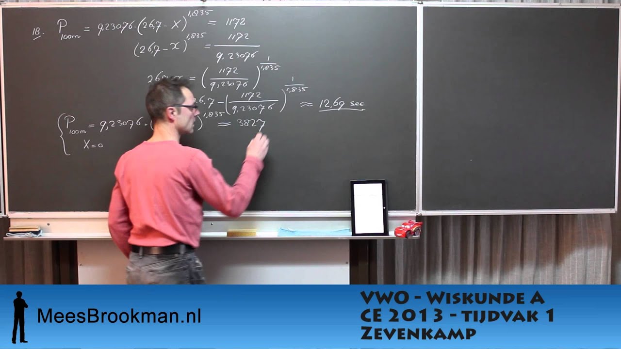 MeesBrookman.nl - VWO Wiskunde A Examen 2013-I - Zevenkamp - Vraag 18