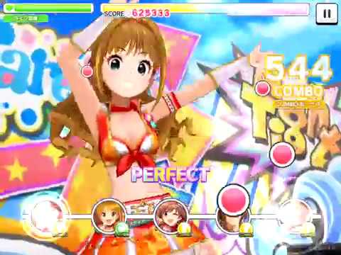 [デレステ]情熱ファンファンファーレ MASTER 3D ALL PERFECT(ALL SSR標準站位)