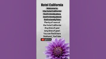 Thumbnail of 🌼 Hotel California | Eagles Band