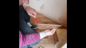 installation herringbone floor #flooring #woodworking #shorts #install