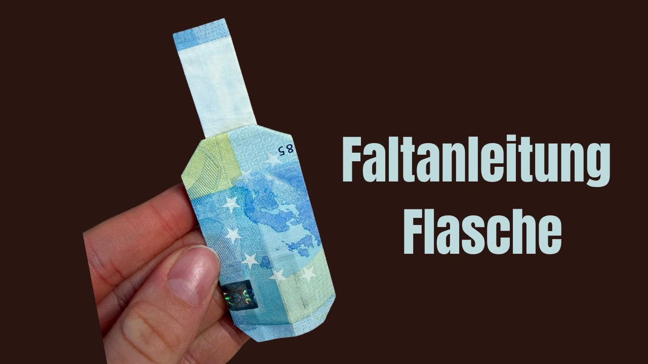 Geldscheinfalten Flasche